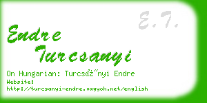 endre turcsanyi business card